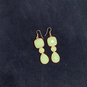 Great turquoise colored, gold accented earrings
